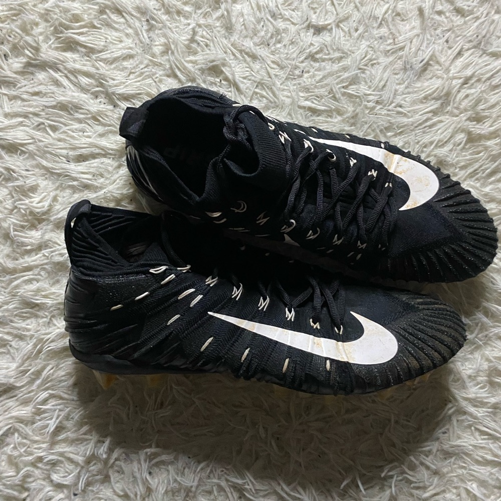 Nike Alpha Menace Elite TD Black & White Football Cleats Size 14